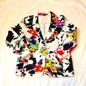 1. Elliott Lauren Spring Floral Tailored Blazer Size Medium